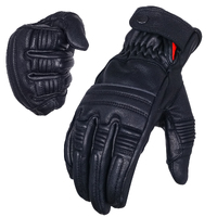 Roadhouse Retro Motorcycle Touring Gloves Black