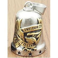 Gold Live 2 Ride Motorcycle Guardian Bell New