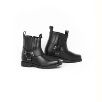 BGA Rebel Harness Short Leather Biker Boots