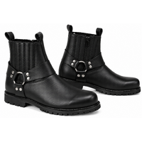 BGA Rebel Short Motorcycle Leather Boots Black