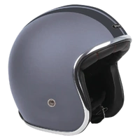 RXT Classic Open Face Helmet Matt Grey Black Chrome