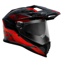 RXT Adventure 65 Motorcycle Helmet Black Grey Red