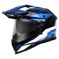 RXT Adventure 65 Motorcycle Helmet Black Grey Blue