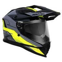 RXT Adventure 65 Motorcycle Helmet Black Grey Fluro