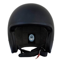 Johnny Reb Burke Open Face Helmet - Matte Black/Black Lining 