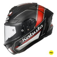 Kabuto F17 GP MIPS Forte FIM Approved Helmet Flat Black Red 