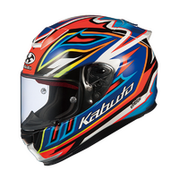 Kabuto RT 33 Signal Motorcycle Helmet Fluro Orange/Blue Sale