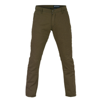 BGA Stork Motorcycle Kevlar Lined Chinos Pants Khaki Green Stretch