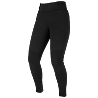 BGA Kevlar Lined Ribbed Ladies Motorcycle Legging Black