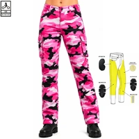 BGA Robin Women Kevlar Lined Motorcycle Cargo Pants Pink