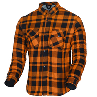 BGA Flow Flannel Motorcycle Shirt Orange/Black