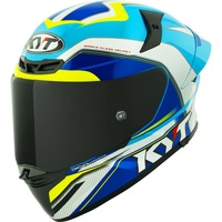 KYT TT Revo Grand Prix Motorcycle Helmet White Blue