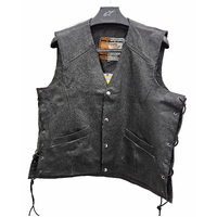 Bikers Club Leather Lace Vest Clearance Sale