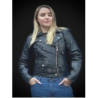 BGA Women's Brando Leather Motorcycle Jacket