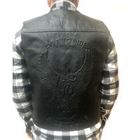 BGA Eagle II Leather Motorcycle Vest Black