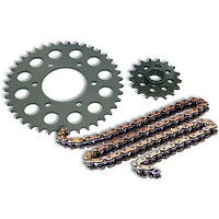 SUZUKI RM125 CHAIN AND SPROCKET KIT 1985-2011 STEEL 12/50 WITH GOLD XRING CHAIN