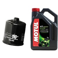 KAWASAKI EX650 NINJA MOTUL 3100 OIL AND HI FLO FILTER SERVICE KIT 2015-2018