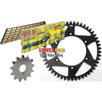 SUZUKI RM250 01-12 TOP QUALITY DID X-RING CHAIN AND RK SPROCKET KIT ALLOY BLK 