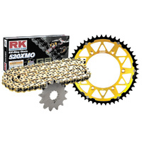 SUZUKI RMZ450 05-12 PREMIUM RK X-RING CHAIN SPROCKET KIT GOLD TWINRING LONGLIFE 