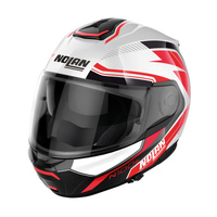 Nolan N100-6 Flip Up Modular Surveyor Motorcycle Helmet Black Red White