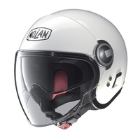Nolan N21 Open Face with Visor Motorcycle Helmet Metal White