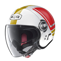 Nolan N21 Open Face with Visor Flybridge Helmet White Red Green Gold