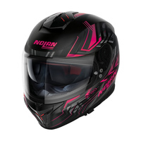 Nolan N808 Turbolence Matt Black Pink Motorcycle Helmet