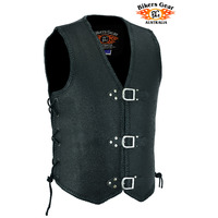 BGA Redwood 3mm Leather Motorcycle Vest