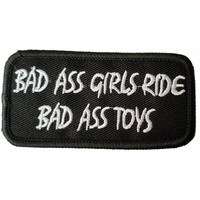 Bad Ass Girls Ride Bad Ass Toys Fabric Motorcycle Patch