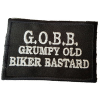 Grumpy Old Biker Bastard Fabric Motorcycle Patch