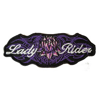 Lady Rider Fabric Motorcycle Patch