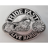 BGA Ride Fast Live Hard Motorcycle Patch 