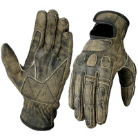 BGA Tasker Leather Motorcycle Gloves Brown