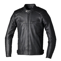RST Roadster 3 CE Vented Leather Motorcycle Jacket Black