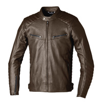 RST Roadster 3 CE Vented Leather Motorcycle Jacket Brown