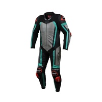 RST Pro Series Evo CE 1 PC Leather Suit Black Grey Teal