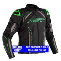 RST S-1 WP Textile Motorcycle Jacket Black/Fluro Green