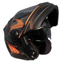 RXT 909 Modular Flip Motorcycle Helmet Black/Neon