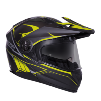 RXT Safari Adventure Modular Helmet Internal Visor Black/Fluro