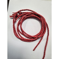 Leather Braided Bolo Cord Set of 2 Full Red