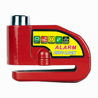 Lok-Up Alarmed Motorbike Disc Lock 5.5mm Pin 110Db Red