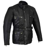 BGA Trail Master Waxed Leather Jacket Black