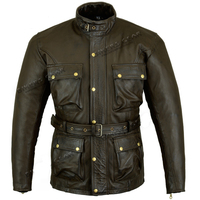 BGA Trail Master Waxed Leather Jacket Brown