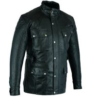 BGA Trail Master 2.0 Motorcycle Leather Jacket Black