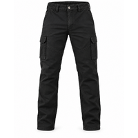 BGA HD Stretch Cargo Kevlar Lined Motorcycle Pants Black