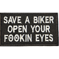 BGA Open Your Fookin Eyes Motorcycle Patch