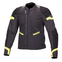 Macna Event Summer Mesh Motorbike Jacket Black/Yellow Sale